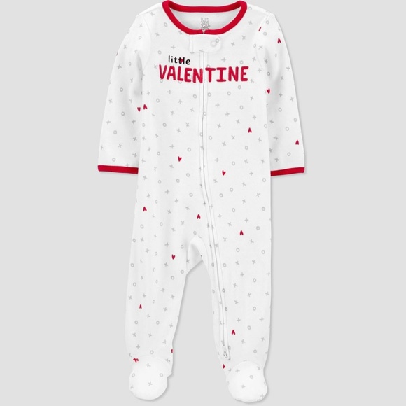 Carter's Other - Carter's JOY 9m Baby 'Little Valentine' Sleep N' Play - White/Red NWT